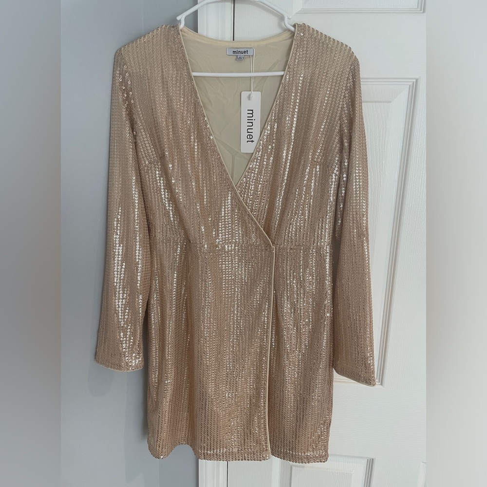 Minuet Gold Sequin Dress